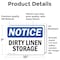 Signmission Dirty Linen Storage, 10 in W x Rectangle, Vinyl Decal OS-2PACK-NS-D-710-L-11031 - alternate 4